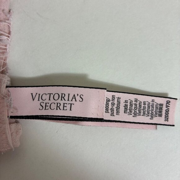 Victoria’s Secret Push-up Floral Lace Bra Cherry Blossom Pink 32DDD Coquette - Picture 6 of 8